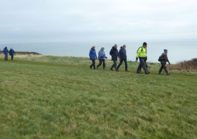 Photo of group walking Old Nick's Ground