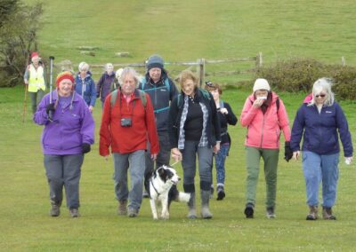 Photo of walkers near Ballard Point – April 3, 2024