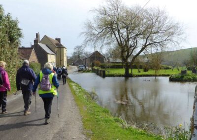 Photo of walkers at East Creech Farm – April 6, 2024