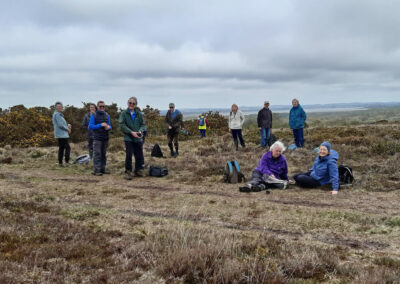 Photo of walkers during rest break near Creech Bottom – April 13, 2024