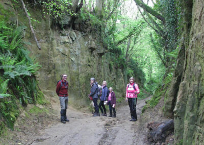 Photo of walkers on Hell Lane – May 1, 2024
