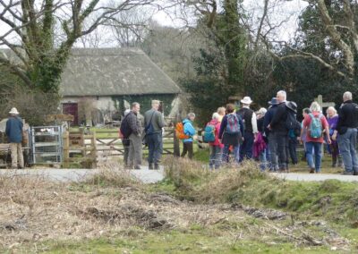 Photo of walkers outside Scotland Farm – March 19, 2025