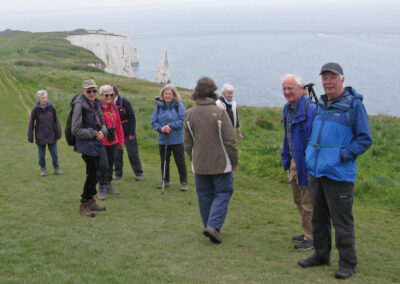 Photo of walkers on the way to Old Harry – April 26, 2025