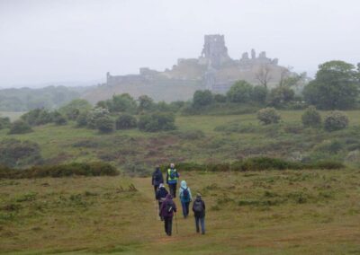 Photo of walkers on Corfe Common – May 21, 2025