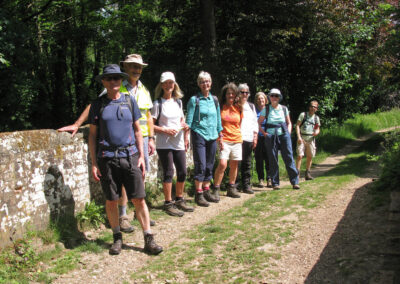 Photo of walkers on a bridge over the River Allen – May 31, 2025
