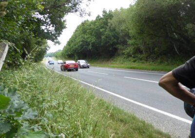 photo of walkers waiting to cross the busy A351 – June 21, 2025