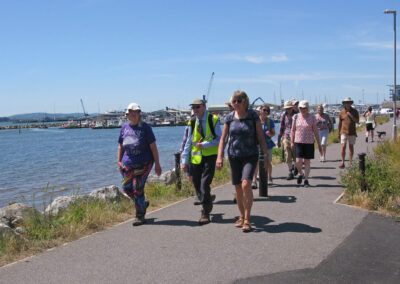 Photo of walkers leaving Poole Quay – July 9, 2025
