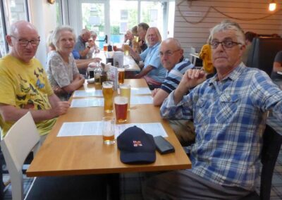 Group photo taken at the Village inn, Ulwell – July 14, 2025