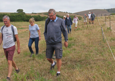 Photo of walkers taken between Ulwell and Godlingston – August 16, 2025