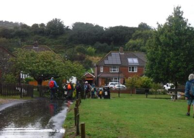 Isle of Wight HF Holiday: Photo of group of walkers arriving in Chillerton – September 3, 2025