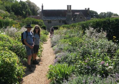 Isle of Wight HF Holiday: Photo of walkers in the gardens at Mottistone Manor – September 5, 2025