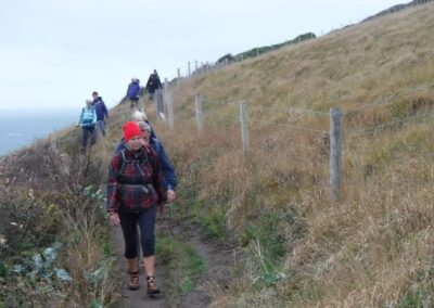 Photo of walkers on cliff-top path – September 17, 2025