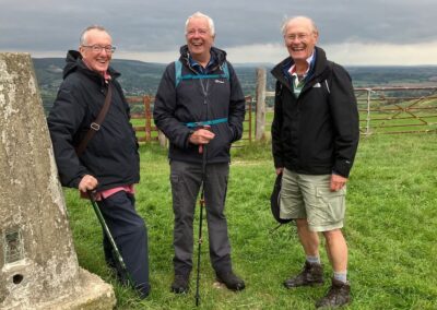 Photo of walkers on Hambledon Hill – September 27, 2025