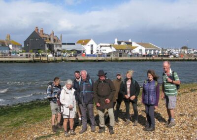 Photo of walkers with Mudeford Haven in the background – October 4, 2025