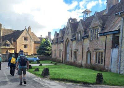 Photo of walkers passing Chantmarle Manor – November 8, 2025