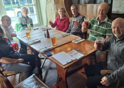 photo walkers at the Fox & Hounds, Cattistock, after the walk – November 8, 2025