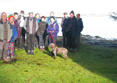 Photo of walking group at Ower Quay – December 13, 2025