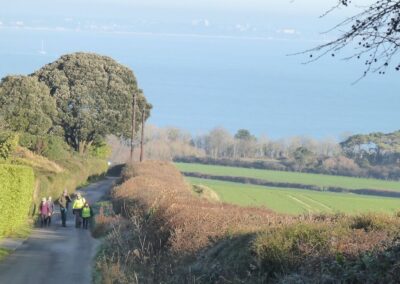 Photo of walkers passing the Glebeland Estate – December 31, 2025