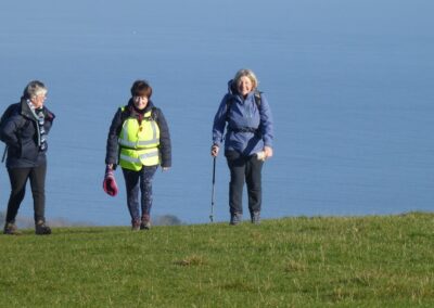 Photo of walkers on Ballard Down – December 31, 2025