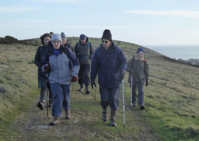 Photo of walking group with Swanage in the distance – January 7, 2026