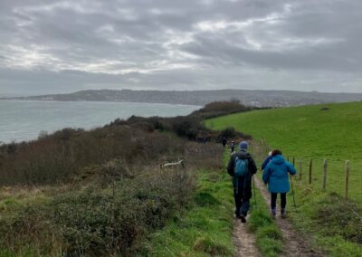 Photo of walkers on the coastal path – February 7, 2026