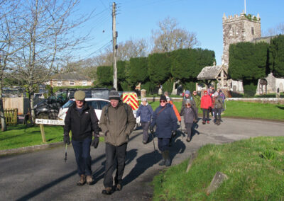 Photo of group leaving Bloxworth, and St Andrew's Church – February 14, 2026