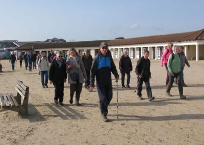 Photo of walkers setting off from Sandbanks – February 25, 2026