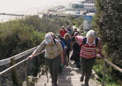 Photo of group on the final ascent (number 5) from Durley Chine – February 25, 2026