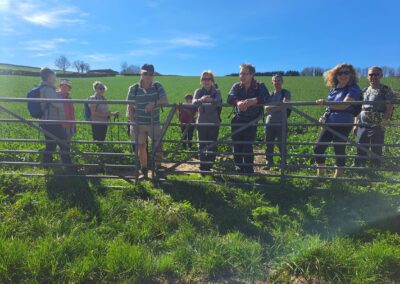 Walkers pose for group photo near Little Hewish Farm – March 21, 2026