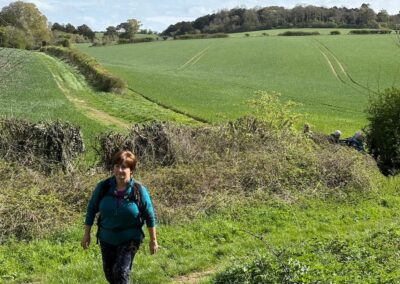Photo of walker on Breamore Down – April 11, 2026