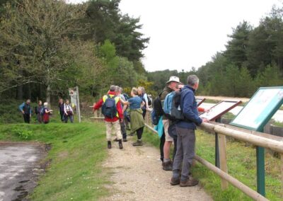 Photo of walkers at the Bovington Tank Viewing Area near Clouds Hill – April 15, 2026