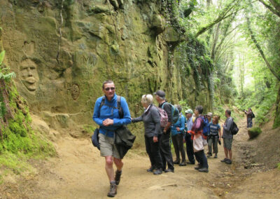 Photo of walkers on the holloway Hell Lane – April 18, 2026