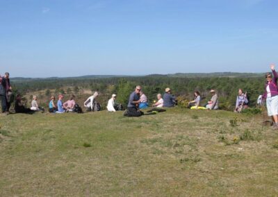 Photo of walkers at Woolsbarrow Hill Fort – April 25, 2026
