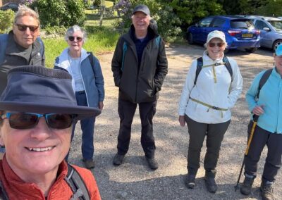 A group photo at the start of the walk from Manswood – April 29, 2026