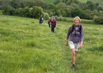 Photo of walkers on final push back to Tibbs Hollow car park – May 6, 2026