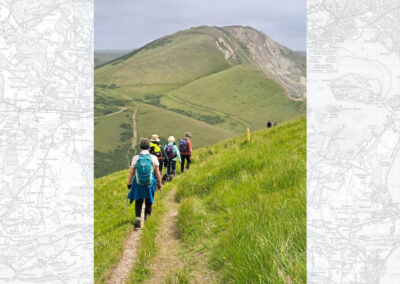 Photo of walkers heading down to Arish Mell – June 7, 2026