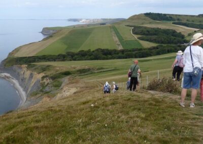 Photo of walkers descending Houns Tout – June 27, 2026