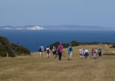 Photo of group crossing Old Nick's ground with Isle of Wight in the distance – July 2, 2026