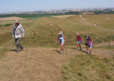 Photo of walkers at Maiden Castle – July 15, 2026