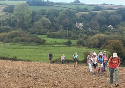 Photo of walkers with Muckleford village in the background – September 23, 2026