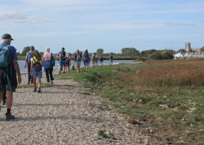 Photo of walkers on Stanpit Marsh – September 26, 2026